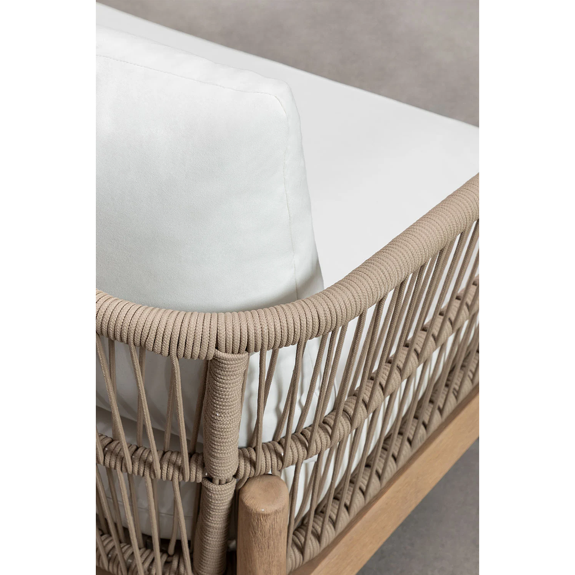 Terraza de Jardín 5 plazas en Aluminio y Madera de Acacia Karvia 5