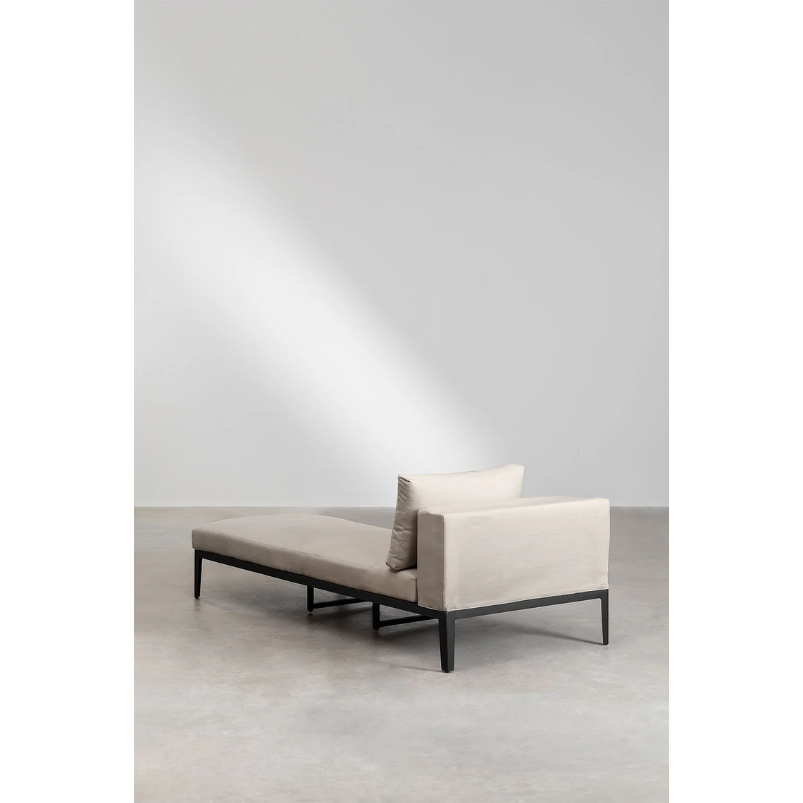 Terraza de Jardín con Sofá Chaise Longue en Aluminio y Madera de Acacia Taranis 5