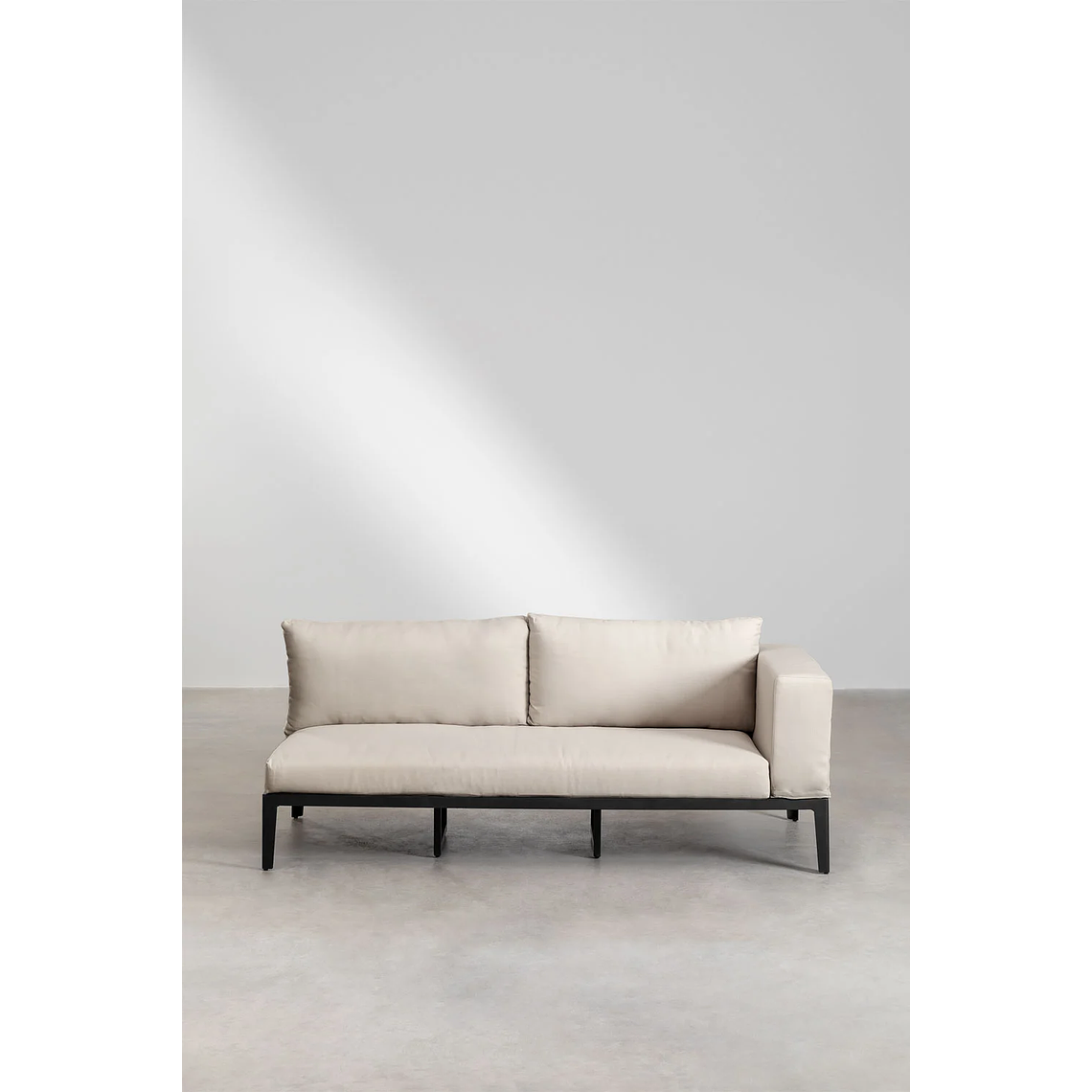 Terraza de Jardín con Sofá Chaise Longue en Aluminio y Madera de Acacia Taranis 8