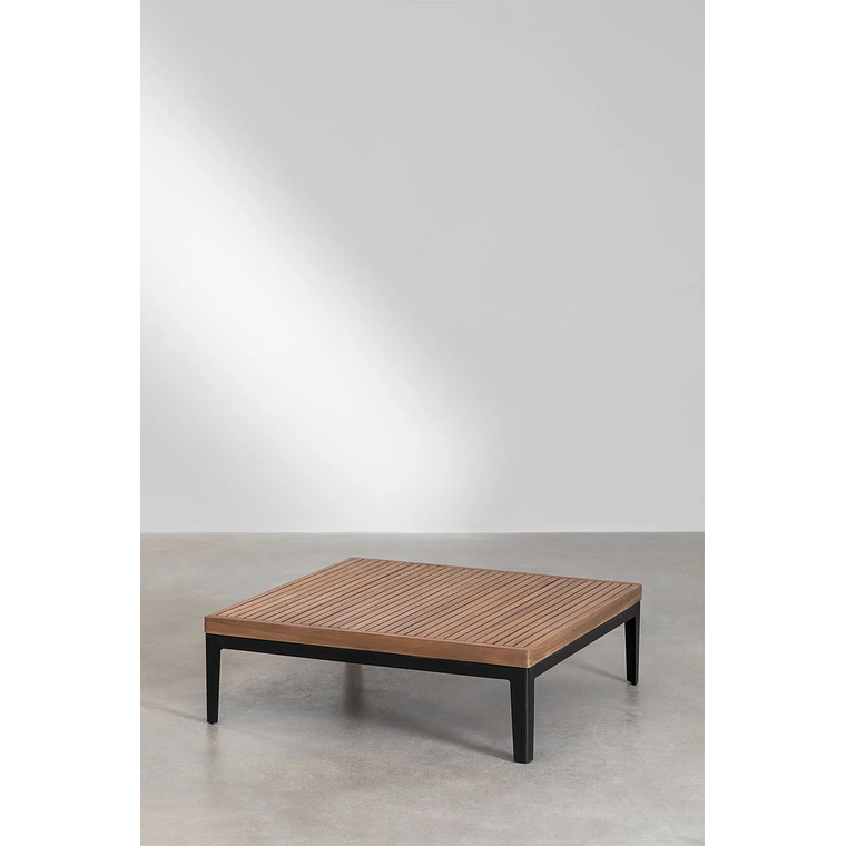 Terraza de Jardín con Sofá Chaise Longue en Aluminio y Madera de Acacia Taranis 9