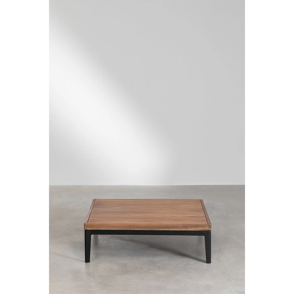 Terraza de Jardín con Sofá Chaise Longue en Aluminio y Madera de Acacia Taranis 10