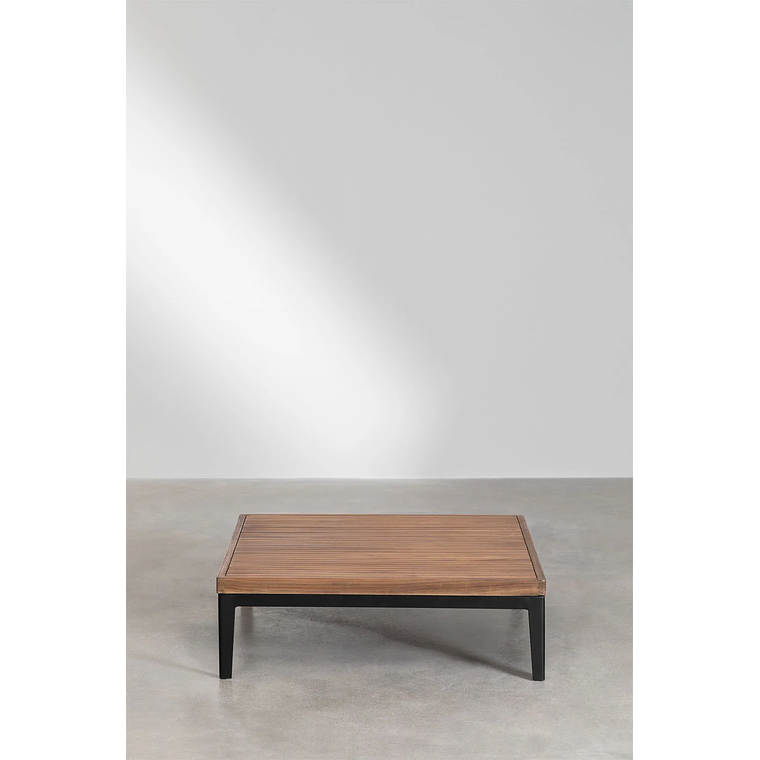 Terraza de Jardín con Sofá Chaise Longue en Aluminio y Madera de Acacia Taranis 10