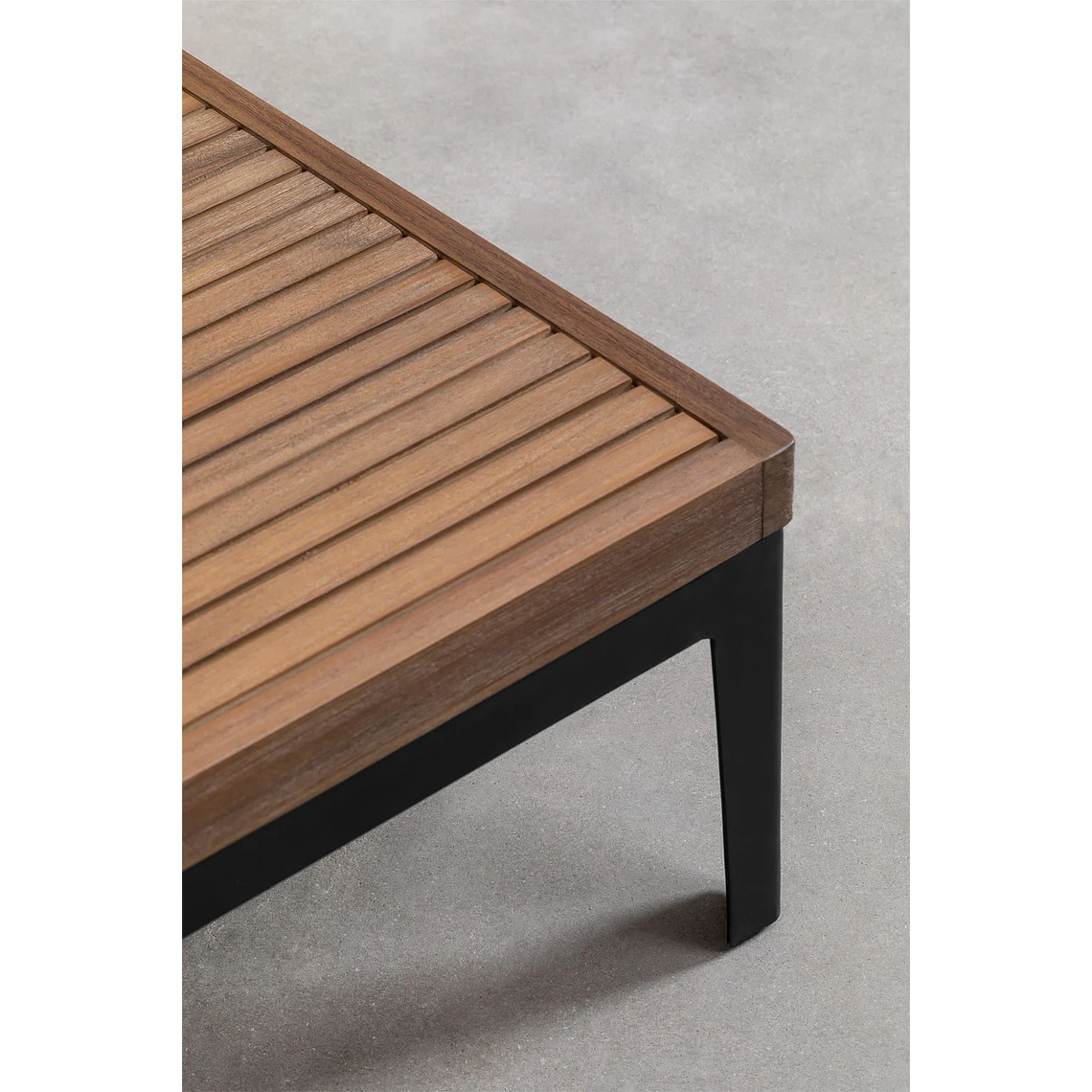 Terraza de Jardín con Sofá Chaise Longue en Aluminio y Madera de Acacia Taranis 11