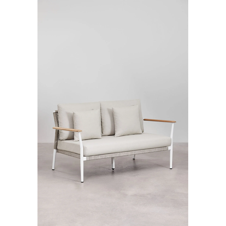 Terraza de Jardín 4 plazas en Madera de Teca y Aluminio Salbury 3