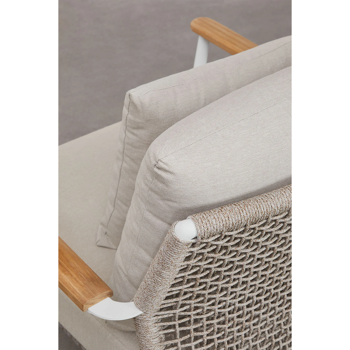 Terraza de Jardín 4 plazas en Madera de Teca y Aluminio Salbury 8