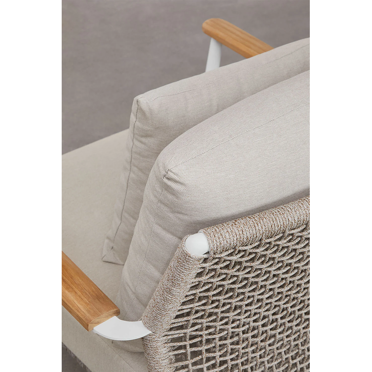 Terraza de Jardín 4 plazas en Madera de Teca y Aluminio Salbury 8