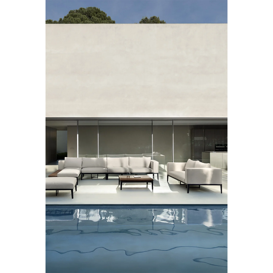 Terraza de Jardín en Aluminio y Madera de Acacia 9 plazas Taranis 1