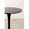 Mesa Alta de Bar Redonda en MDF y Metal Negro (Ø60 cm) Ivet Style