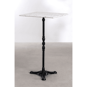 Mesa Alta de Bar en Terrazo Vertuo Blanco (60x60 cm) 