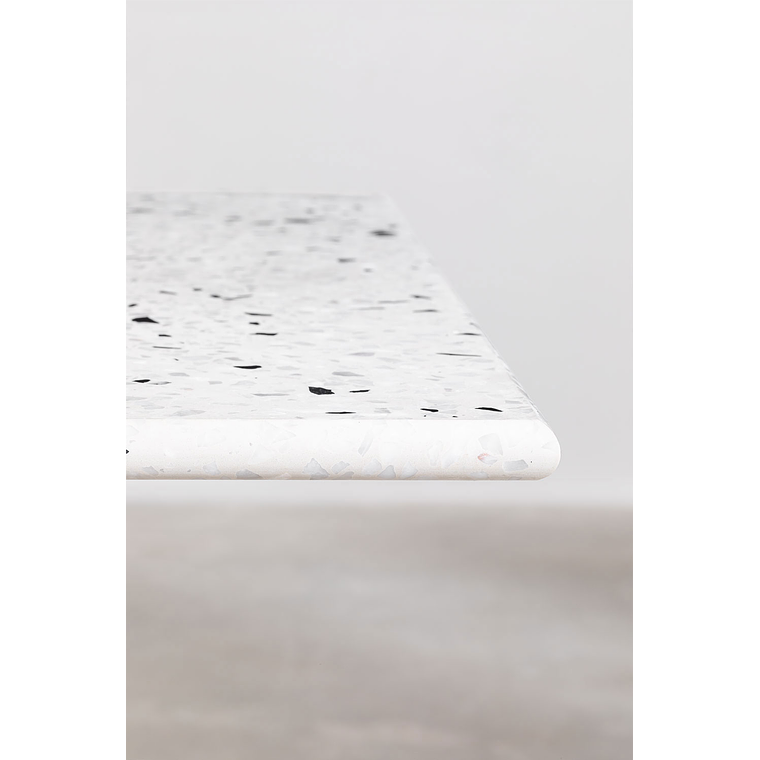 Mesa Alta de Bar en Terrazo Vertuo Blanco (60x60 cm)  3