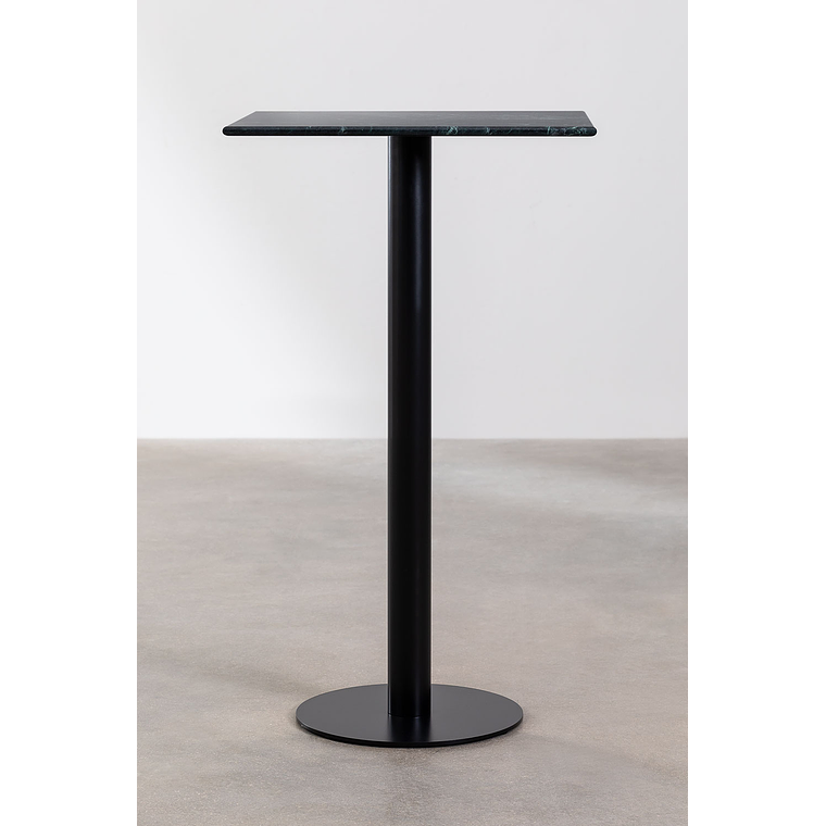 Mesa Alta de Bar Cuadrada en Mármol Verde (60x60 cm) Rocher 2