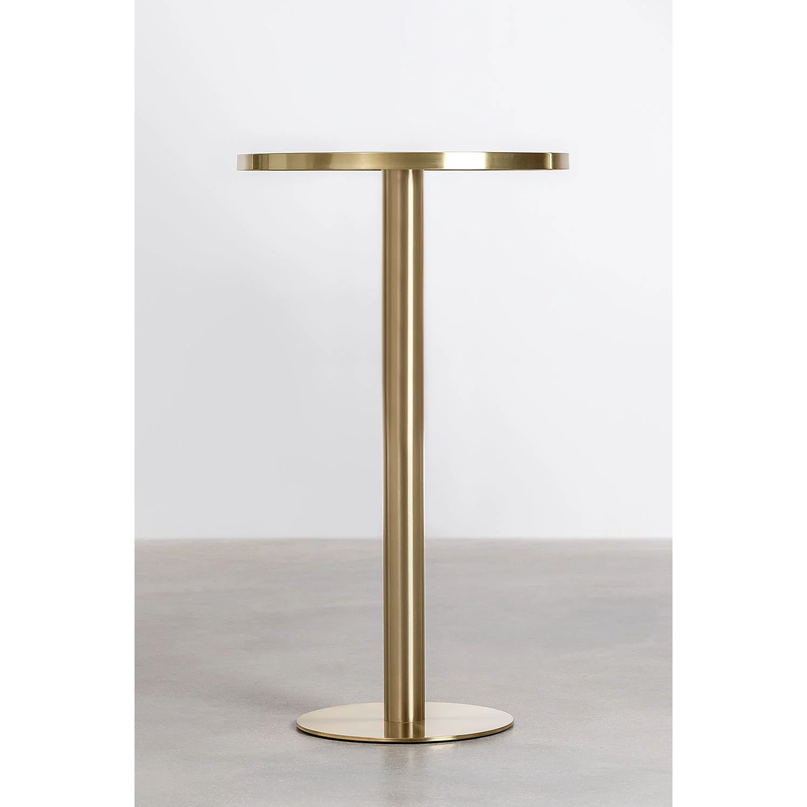 Mesa Alta de Bar Redonda en Gres Blanco (Ø60 cm) Manhattan 2