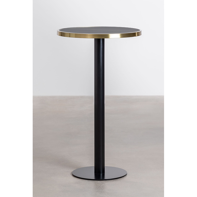 Mesa Alta de Bar Redonda en Gres (Ø60 cm) Amaretto 1