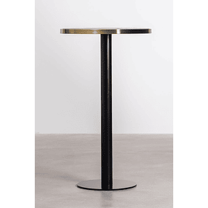 Mesa Alta de Bar Redonda en Gres (Ø60 cm) Amaretto