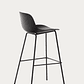 Taburete Altea negro y patas de acero con acabado negro 75 cm - Miniatura 3