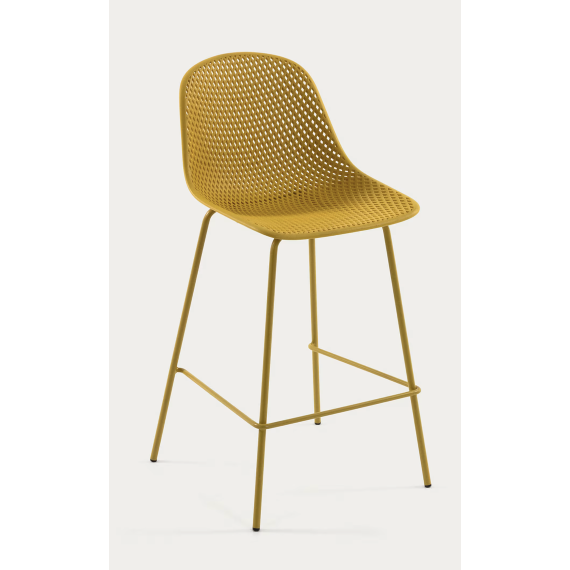 Taburete exterior Quinby amarillo altura 75 cm 1
