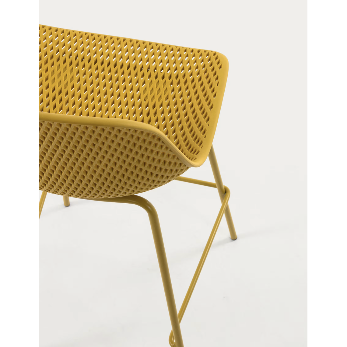 Taburete exterior Quinby amarillo altura 75 cm 3