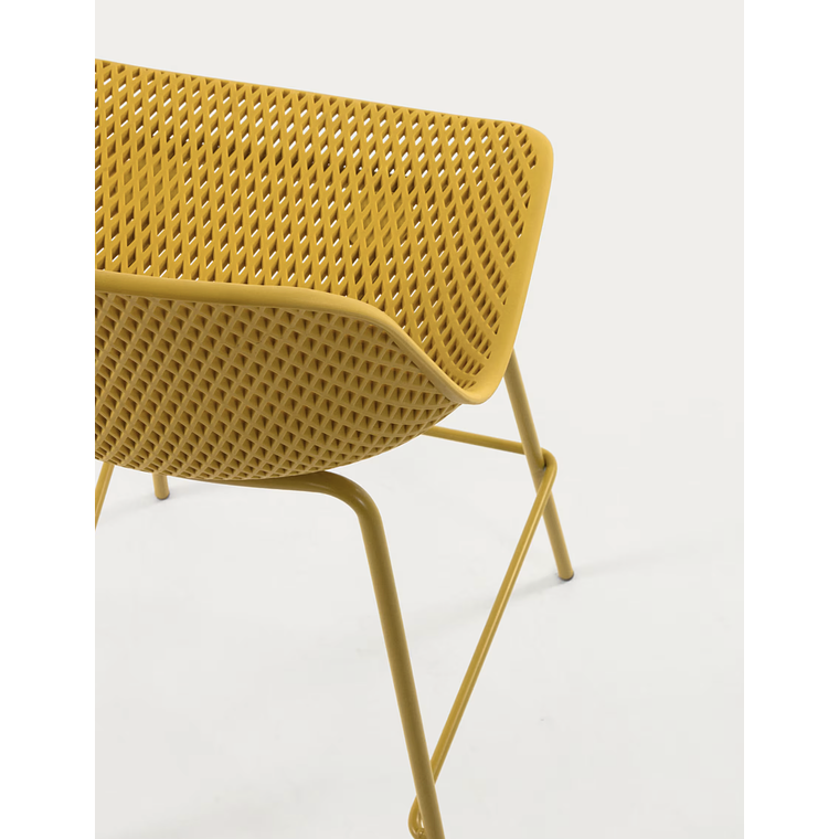 Taburete exterior Quinby amarillo altura 75 cm 3