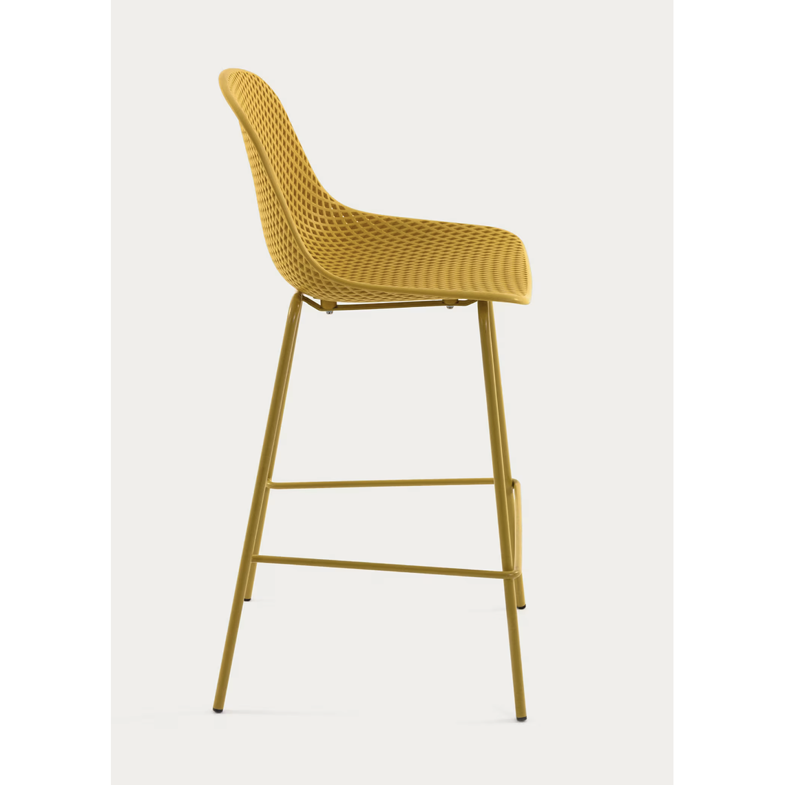 Taburete exterior Quinby amarillo altura 75 cm 5