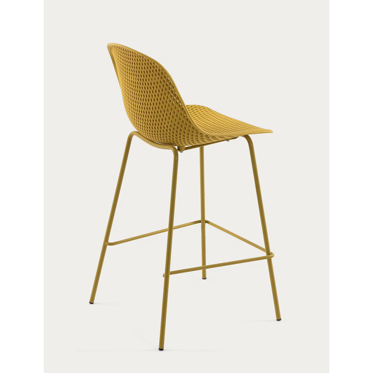 Taburete exterior Quinby amarillo altura 75 cm 6