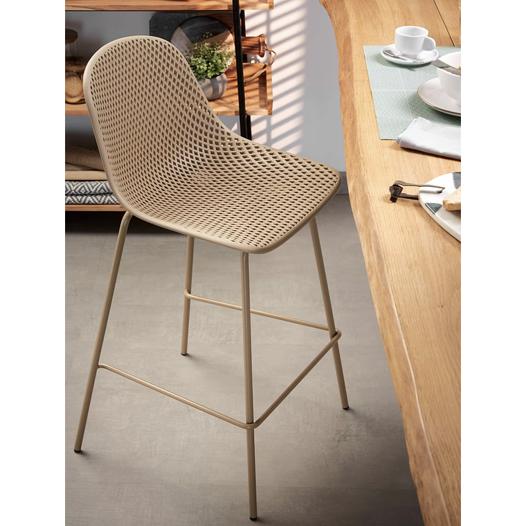 Taburete exterior Quinby beige altura 75 cm 4