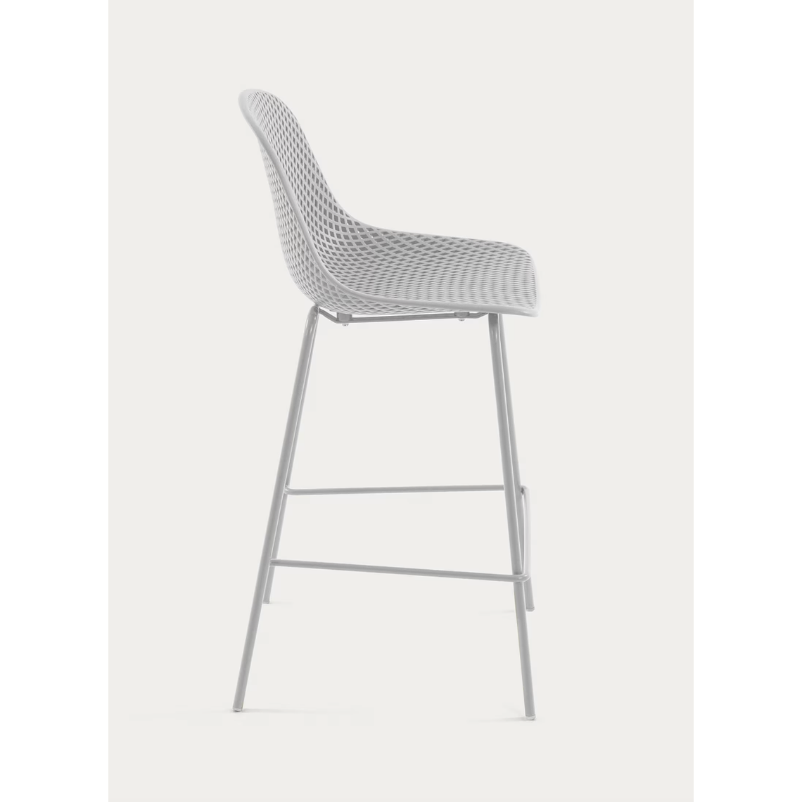Taburete exterior Quinby blanco altura 75 cm 5