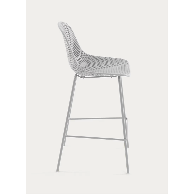 Taburete exterior Quinby blanco altura 75 cm 5
