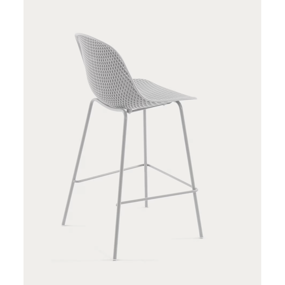 Taburete exterior Quinby blanco altura 75 cm 6