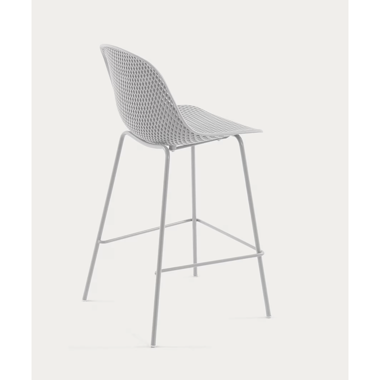 Taburete exterior Quinby blanco altura 75 cm 6