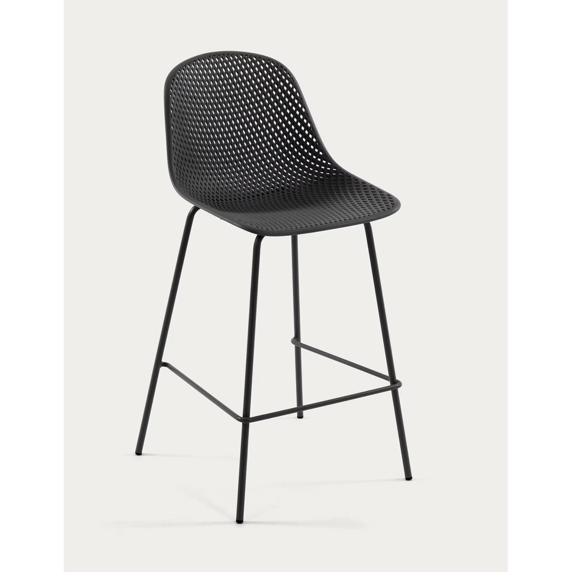 Taburete exterior Quinby gris altura 75 cm 1