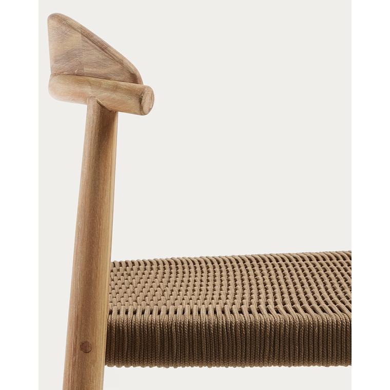 Taburete Nina de madera maciza de acacia y cuerda beige altura 76 cm 3