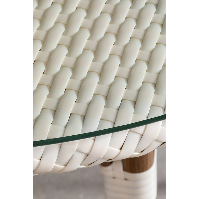 Juego de Balcón Mesa Redonda (Ø80 cm) y 2 Sillas de Jardín Apilables con Reposabrazos en Aluminio Brielle Bistro 5