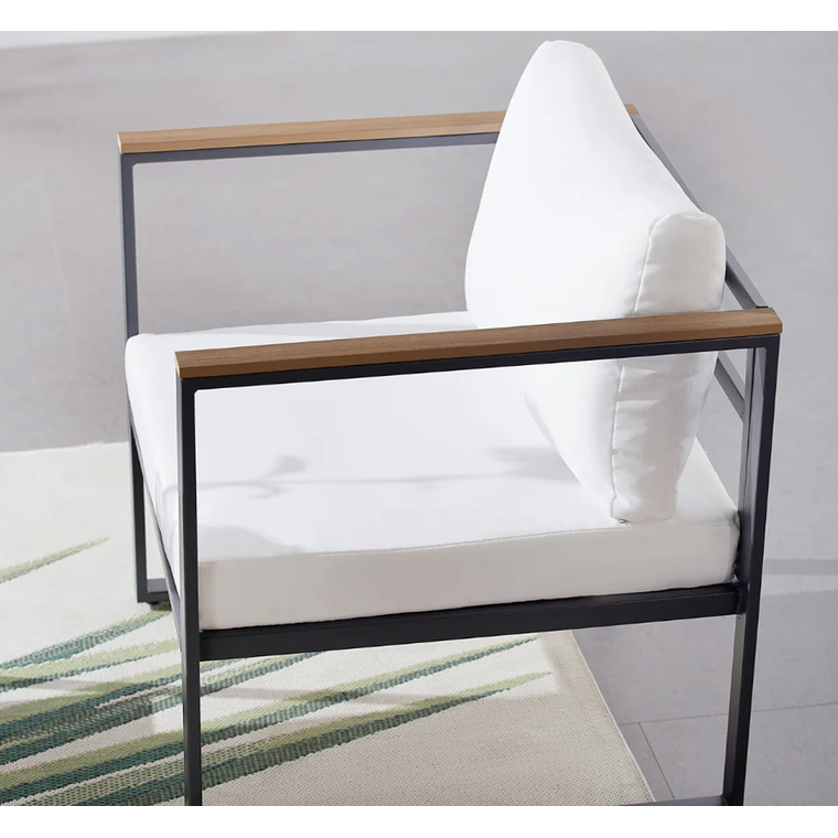 MUEBLES DE BALCÓN DE DISEÑO 2 PLAZAS MADERA NEGRA 2