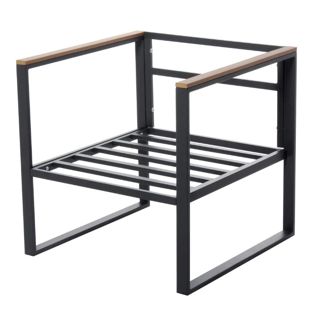 MUEBLES DE BALCÓN DE DISEÑO 2 PLAZAS MADERA NEGRA 8