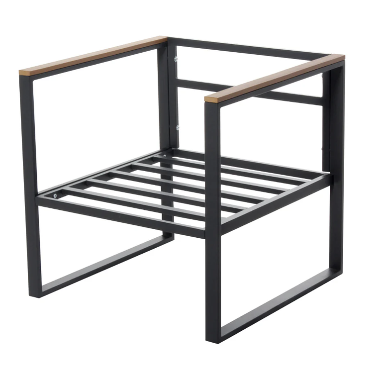 MUEBLES DE BALCÓN DE DISEÑO 2 PLAZAS MADERA NEGRA 8