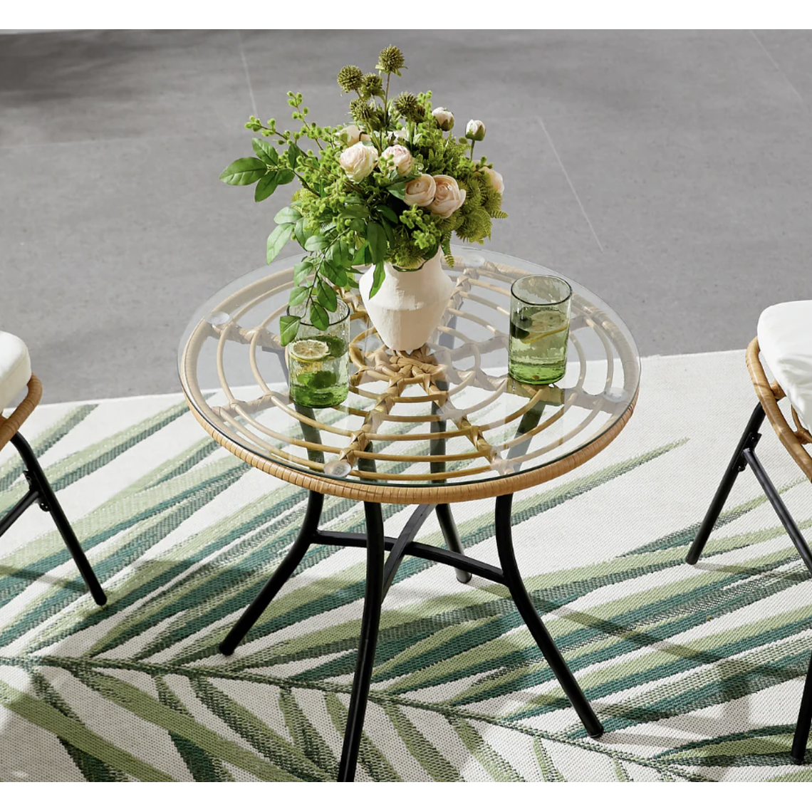 MUEBLES DE BALCÓN DE 2 PLAZAS EFECTO RATÁN 3