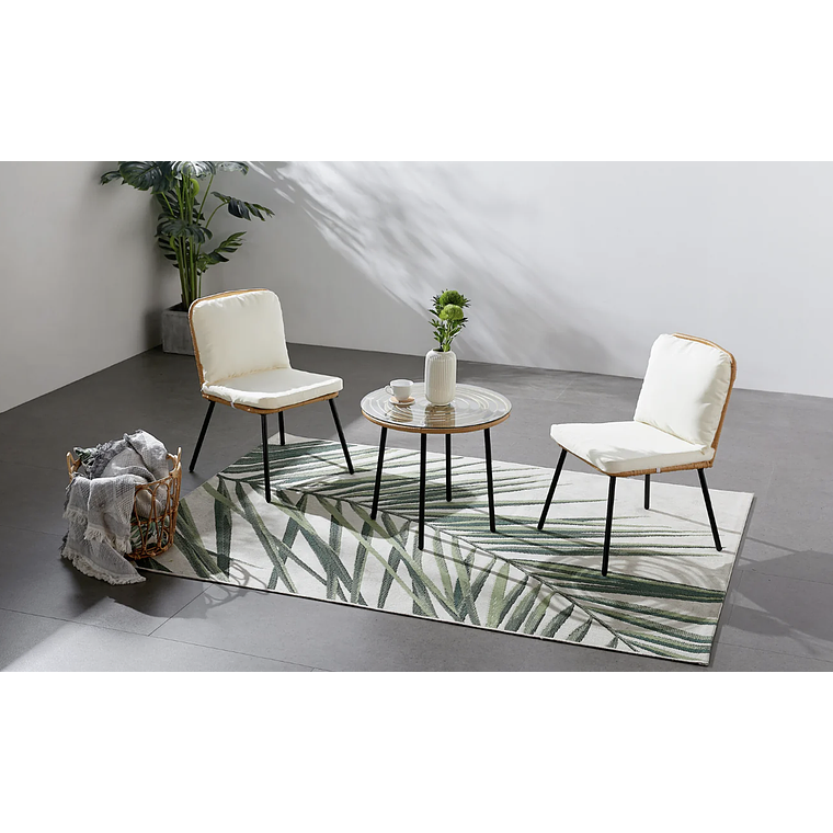 JUEGO DE BALCÓN DE JARDÍN DE 2 PLAZAS EFECTO RATÁN 1