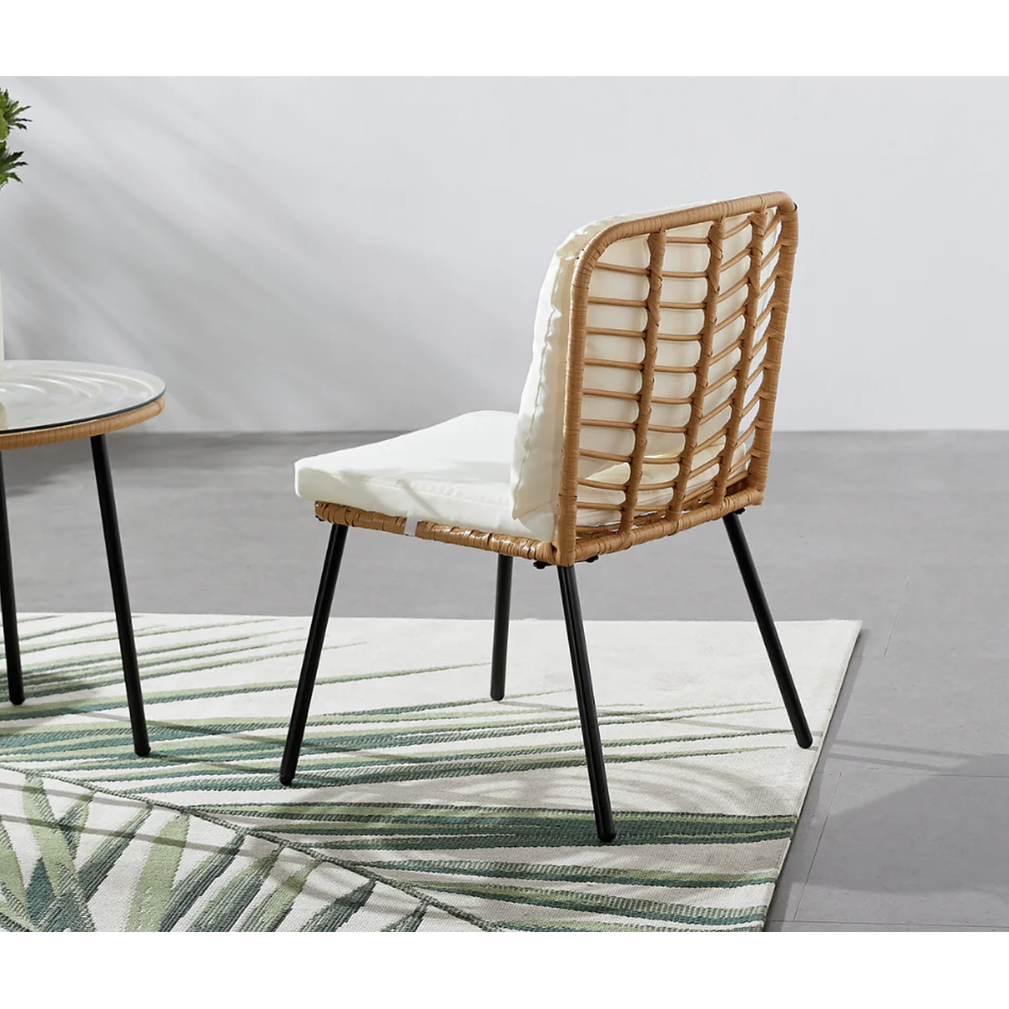 JUEGO DE BALCÓN DE JARDÍN DE 2 PLAZAS EFECTO RATÁN 2