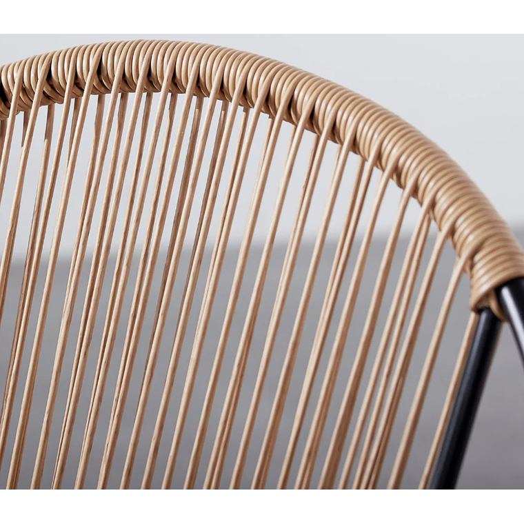 JUEGO DE BALCÓN DE 2 SILLONES + 1 MESA DE CENTRO GRIS BEIGE 4