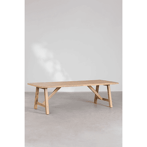 Juega de Comerdor Rectangular (260x100 cm) y 10 Sillas de Jardín en Madera de Acacia Dubai Gris Grafito