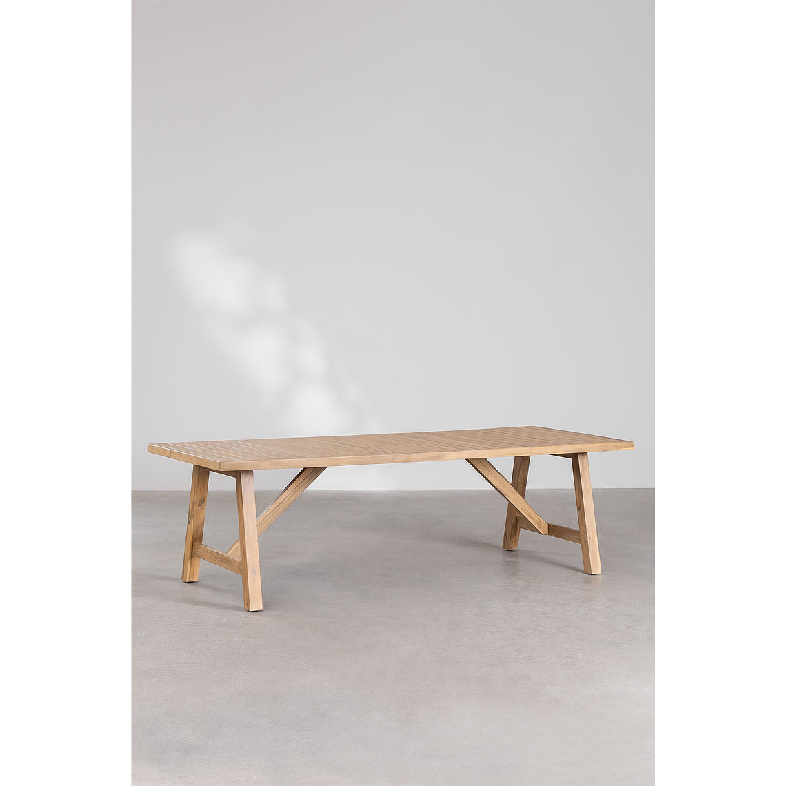 JJuega de Comerdor Rectangular (260x100 cm) y 10 Sillas de Jardín en Madera de Acacia Dubai Verde Army  2