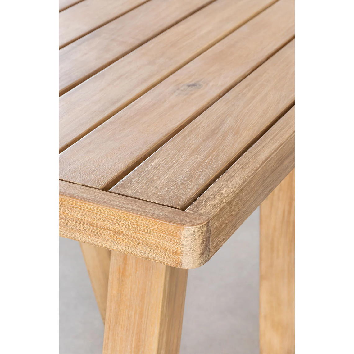 JJuega de Comerdor Rectangular (260x100 cm) y 10 Sillas de Jardín en Madera de Acacia Dubai Verde Army - COPIAR 4