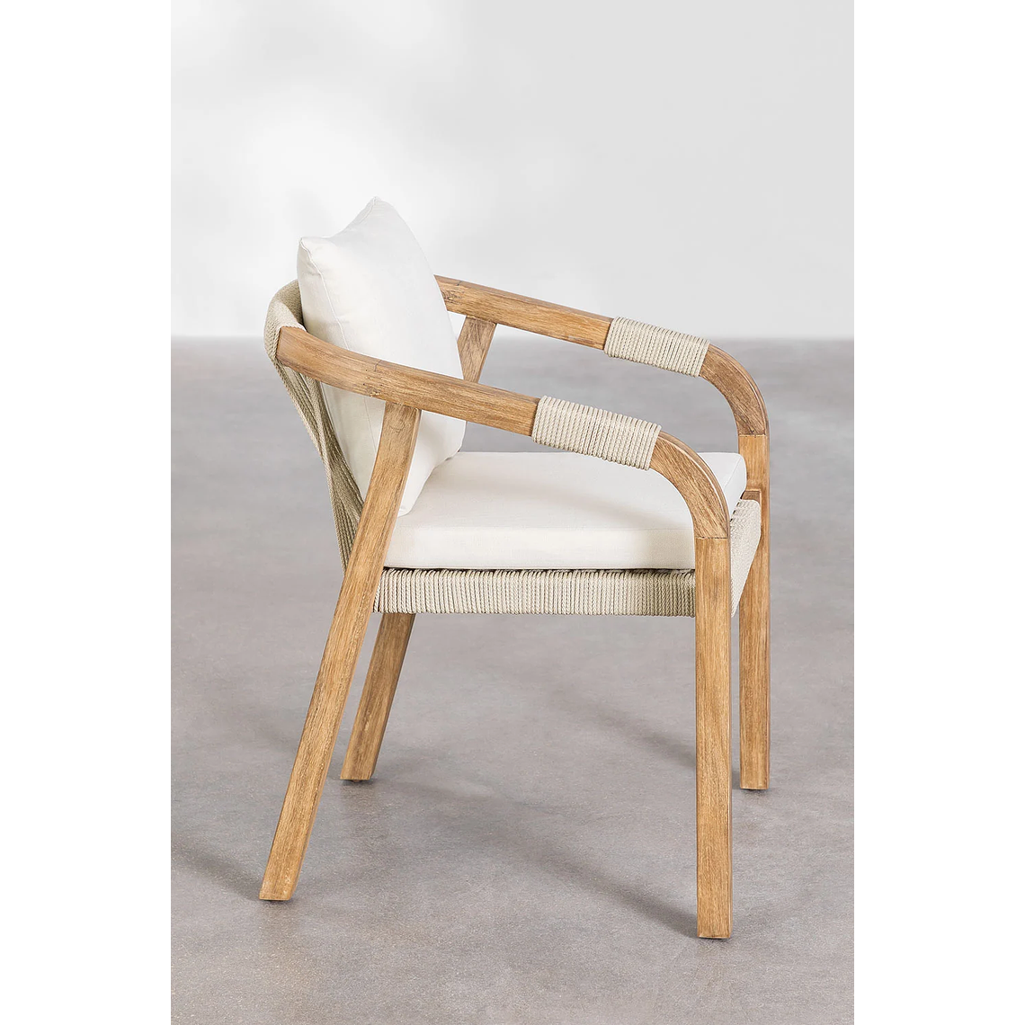 JJuega de Comerdor Rectangular (260x100 cm) y 10 Sillas de Jardín en Madera de Acacia Dubai Verde Army - COPIAR 7