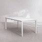 Juego de Comerdor Mesa Extensible Rectangular en Aluminio (180-240x100 cm) Starmi y 6 Sillas de Jardín Eika Blanco Gardenia - Miniatura 3