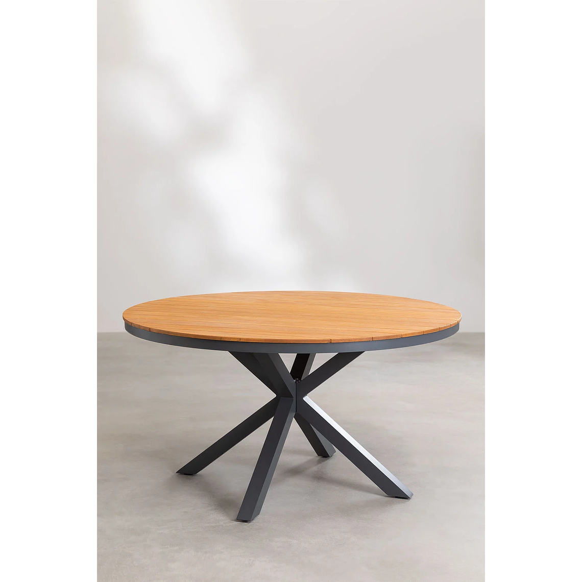 Juego de Comedor Mesa Redonda (Ø140 cm) y 6 Sillas de Jardín Archer Gris Grafito 4