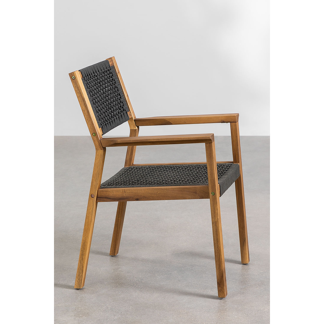 Juego de Comedor Mesa Extensible (160-210x90 cm) y 6 Sillas de Jardín Tenay Gris Grafito 6