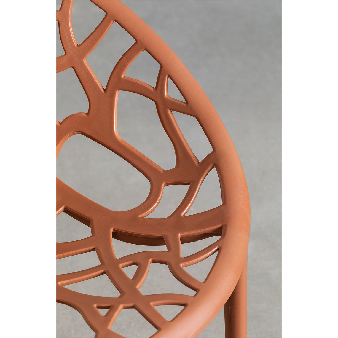 Juego de mesa redonda en aluminio (Ø125 cm) Valerie y 6 sillas de jardín Ores Óxido 8