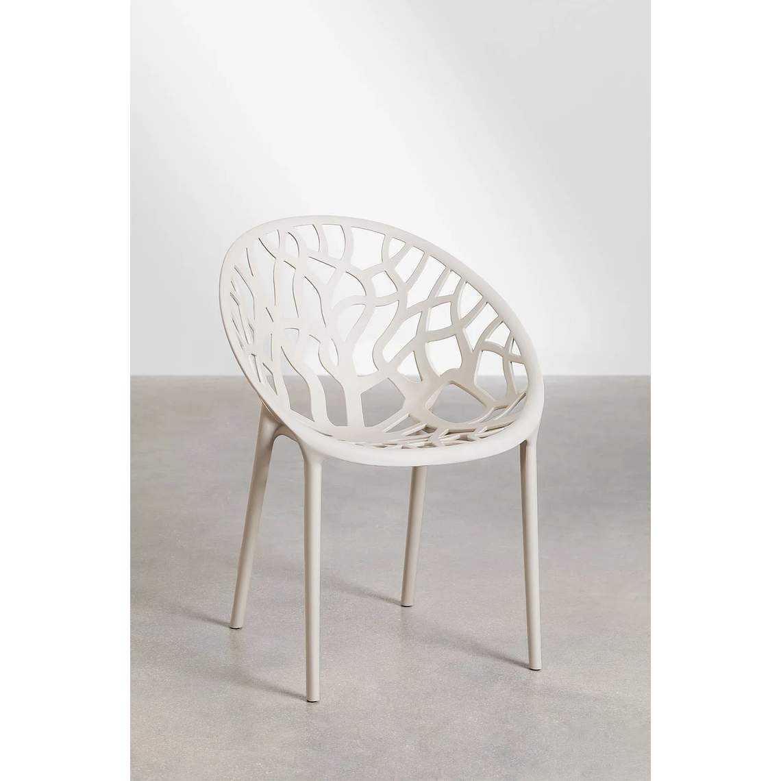 Juego de mesa redonda en aluminio (Ø125 cm) Valerie y 6 sillas de jardín Ores Beige Tapioca 6