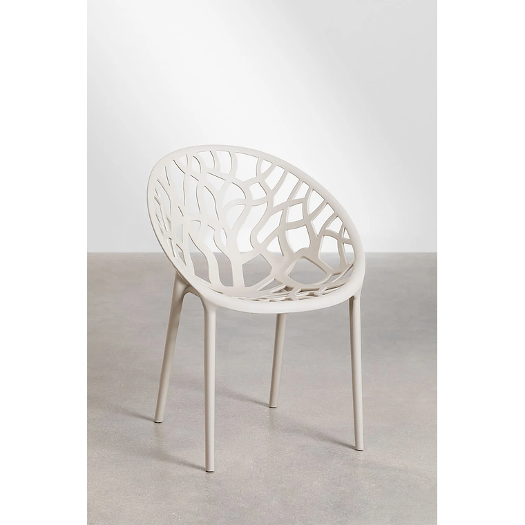 Juego de mesa redonda en aluminio (Ø125 cm) Valerie y 6 sillas de jardín Ores Beige Tapioca 6