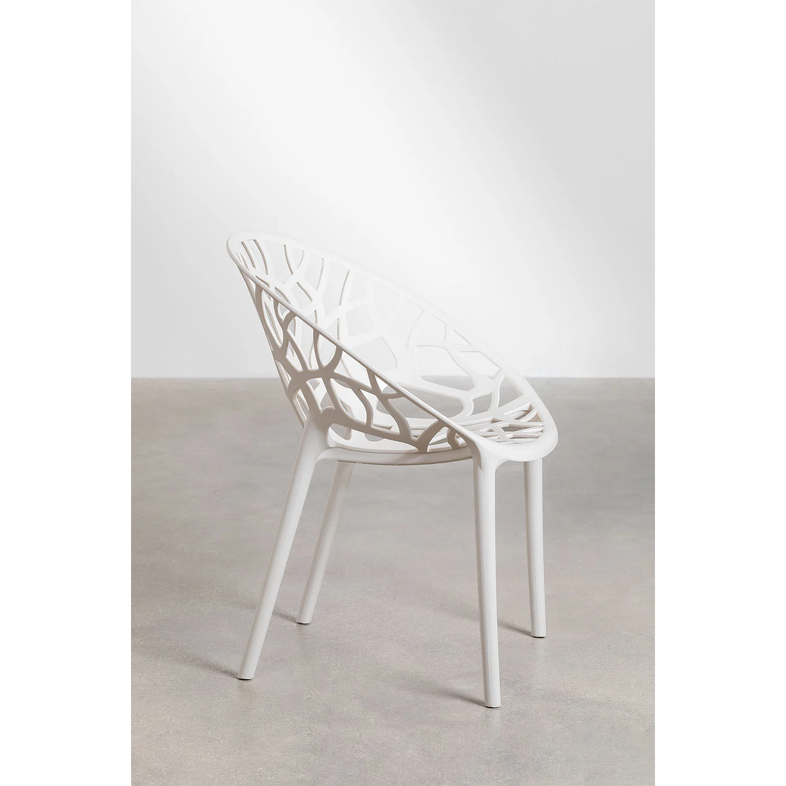 Juego de mesa redonda en aluminio (Ø125 cm) Valerie y 6 sillas de jardín Ores Blanco Gardenia 5